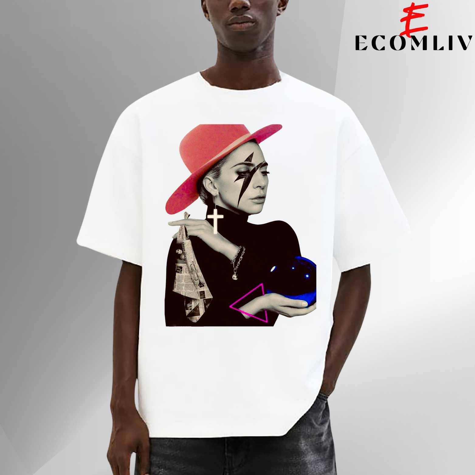 Lady Gaga Graphic T Shirt, Aesthetic Streetwear
